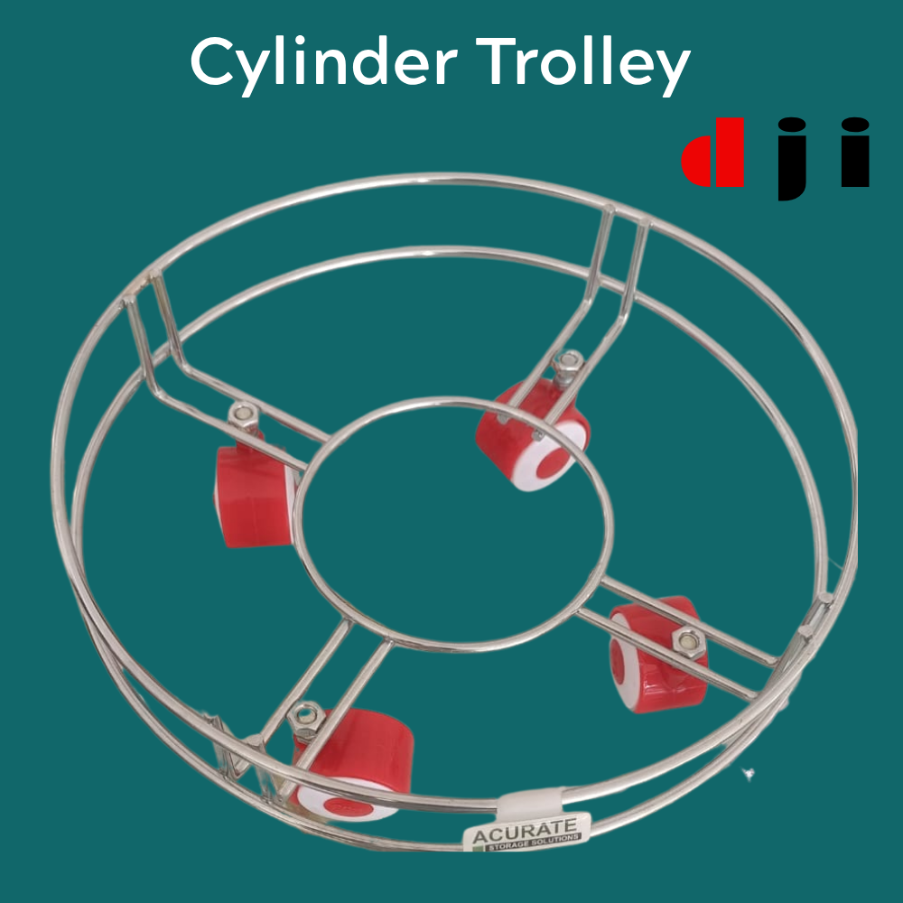 Stainless Steel LPG Gas Cylinder Trolley