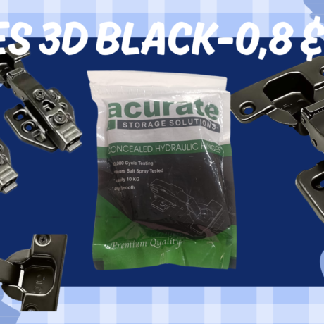 Hinges 3D Black