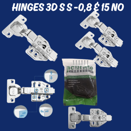Stainless Steel 3D Hinges
