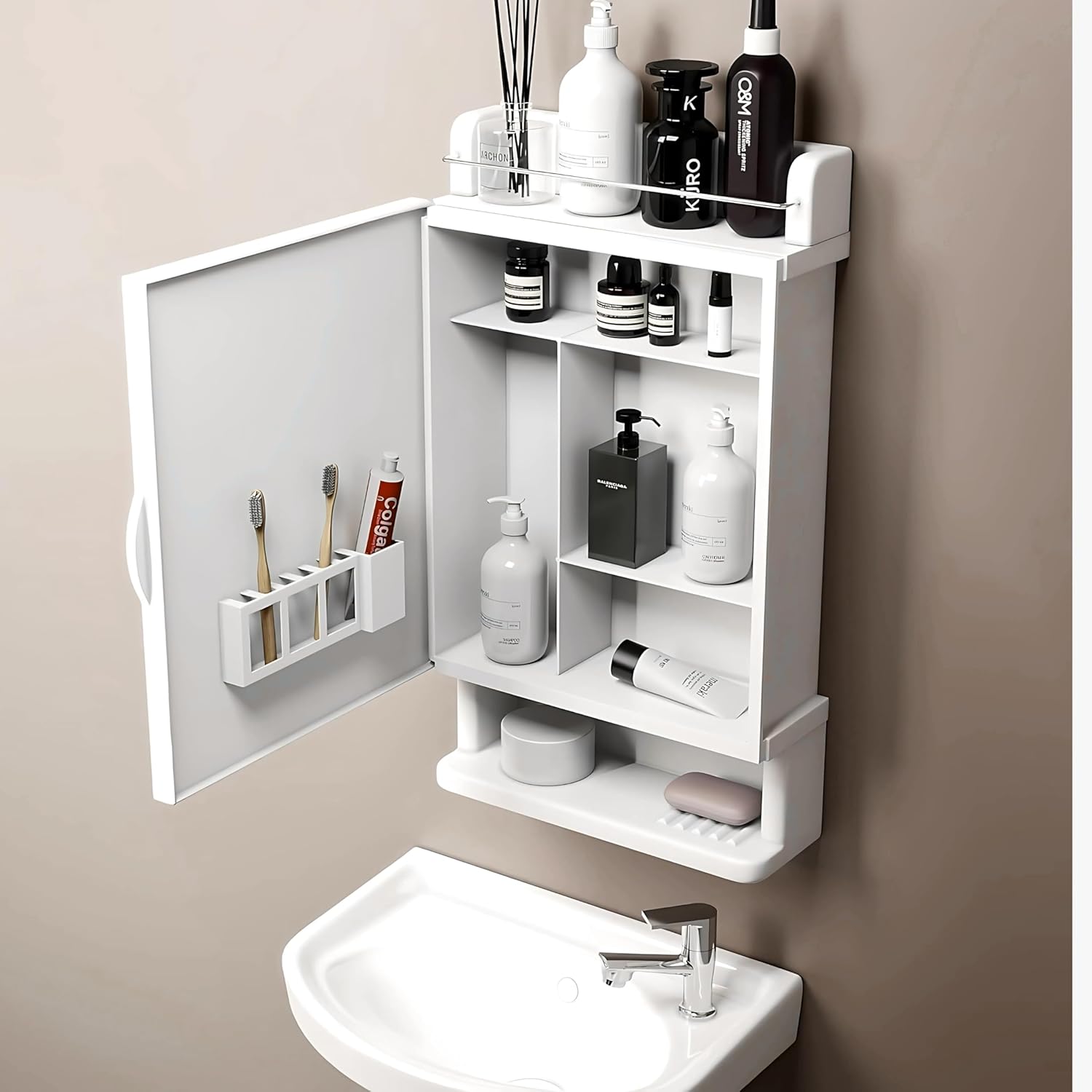 Unbreakable Wall Shelf with Mirror - Image 2