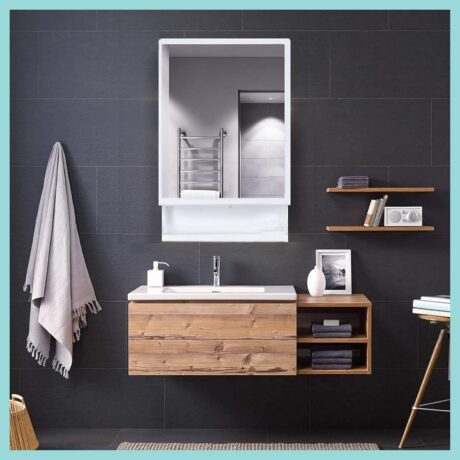 Unbreakable Wall Shelf with Mirror