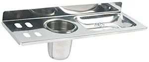 Stainless Steel Wall Mounted Soap Dish with Tumbler Holder