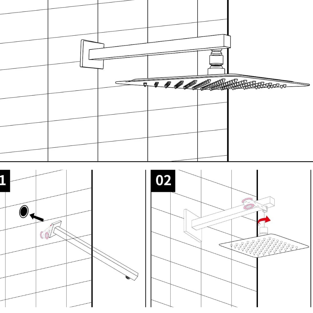 Square Shower Arm - Image 6